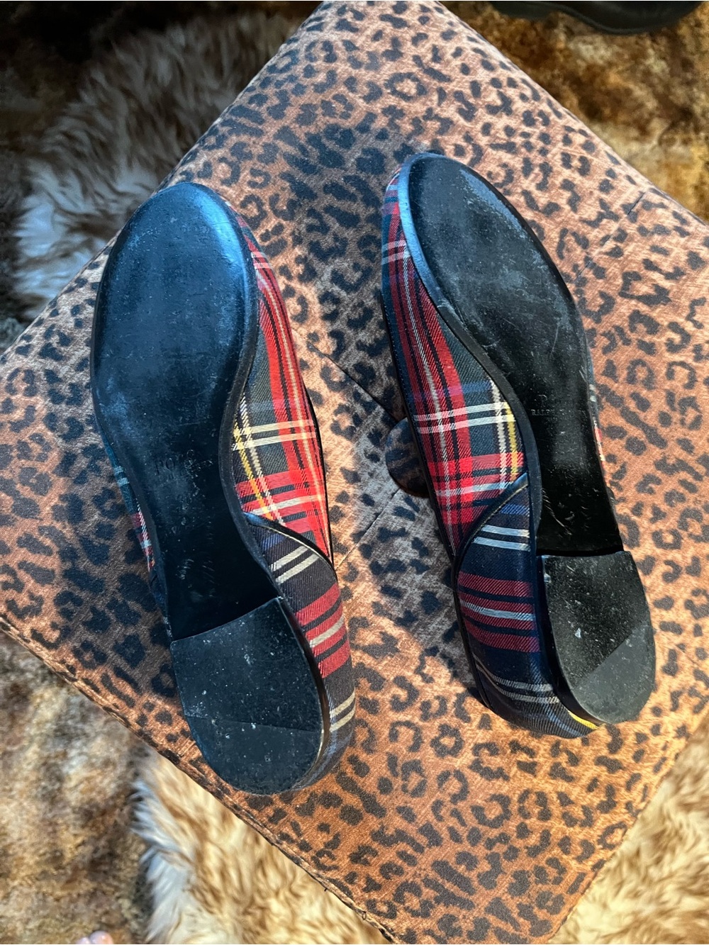 Polo by Ralph Lauren Plaid Crest Ballet Flats, Sz. 8 - Picture 2 of 2